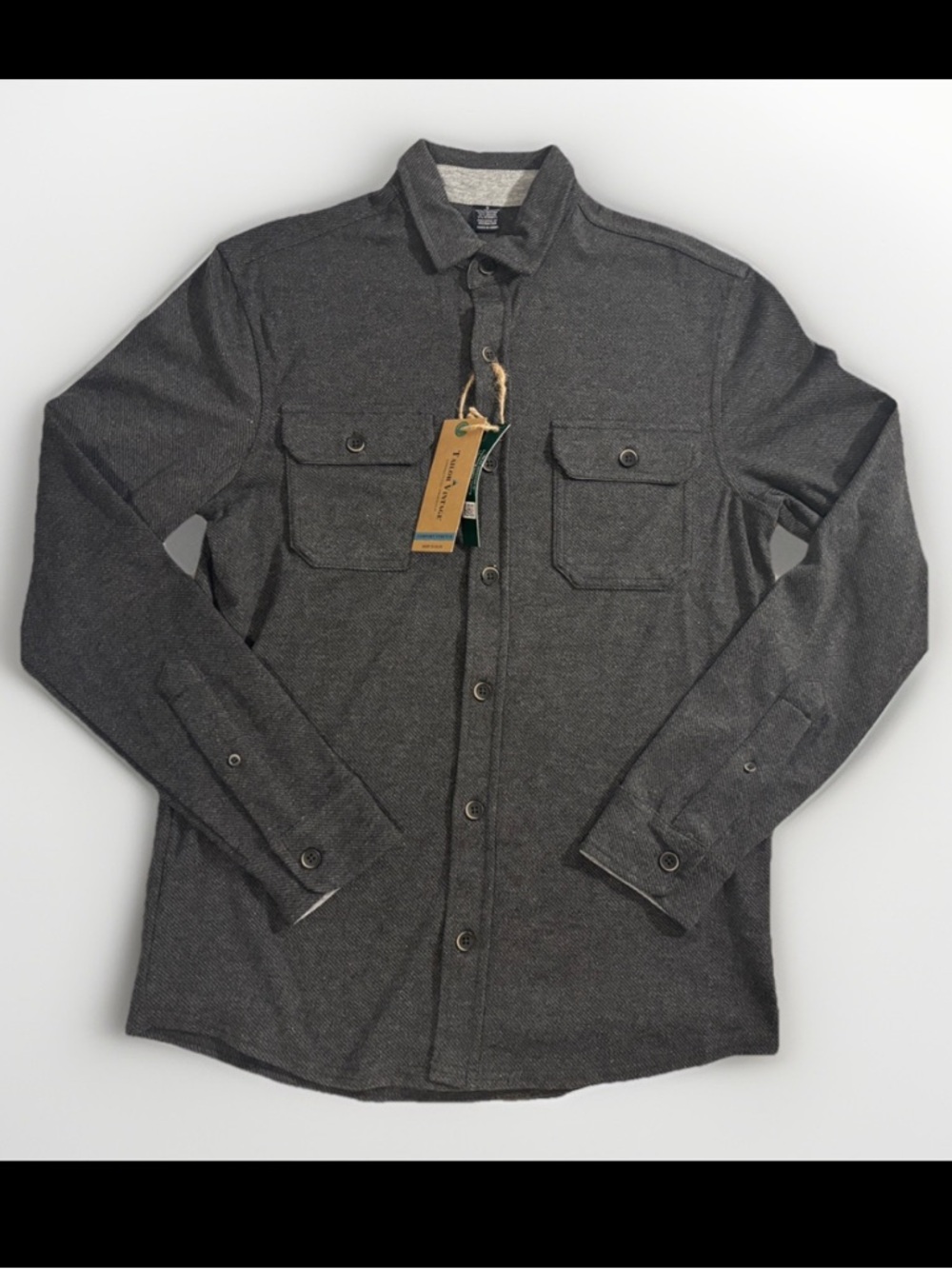 Tailor Vintage Comfort Stretch Long Sleeve Shirt Size S